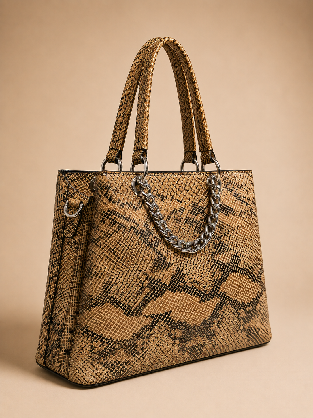 Sienna Python Texture Leather Handbag