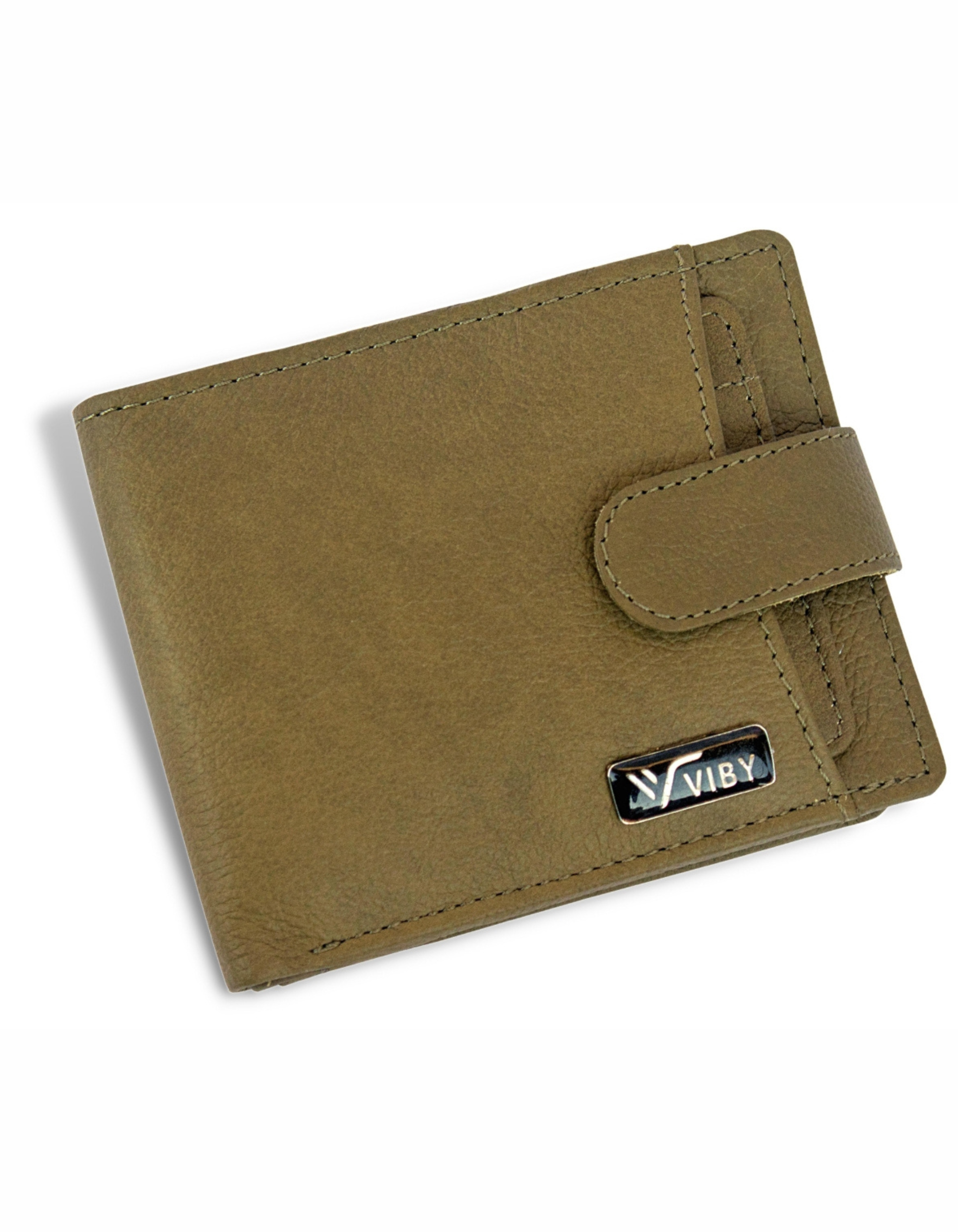 Premium Black Leather Wallet for Men with Button Closure