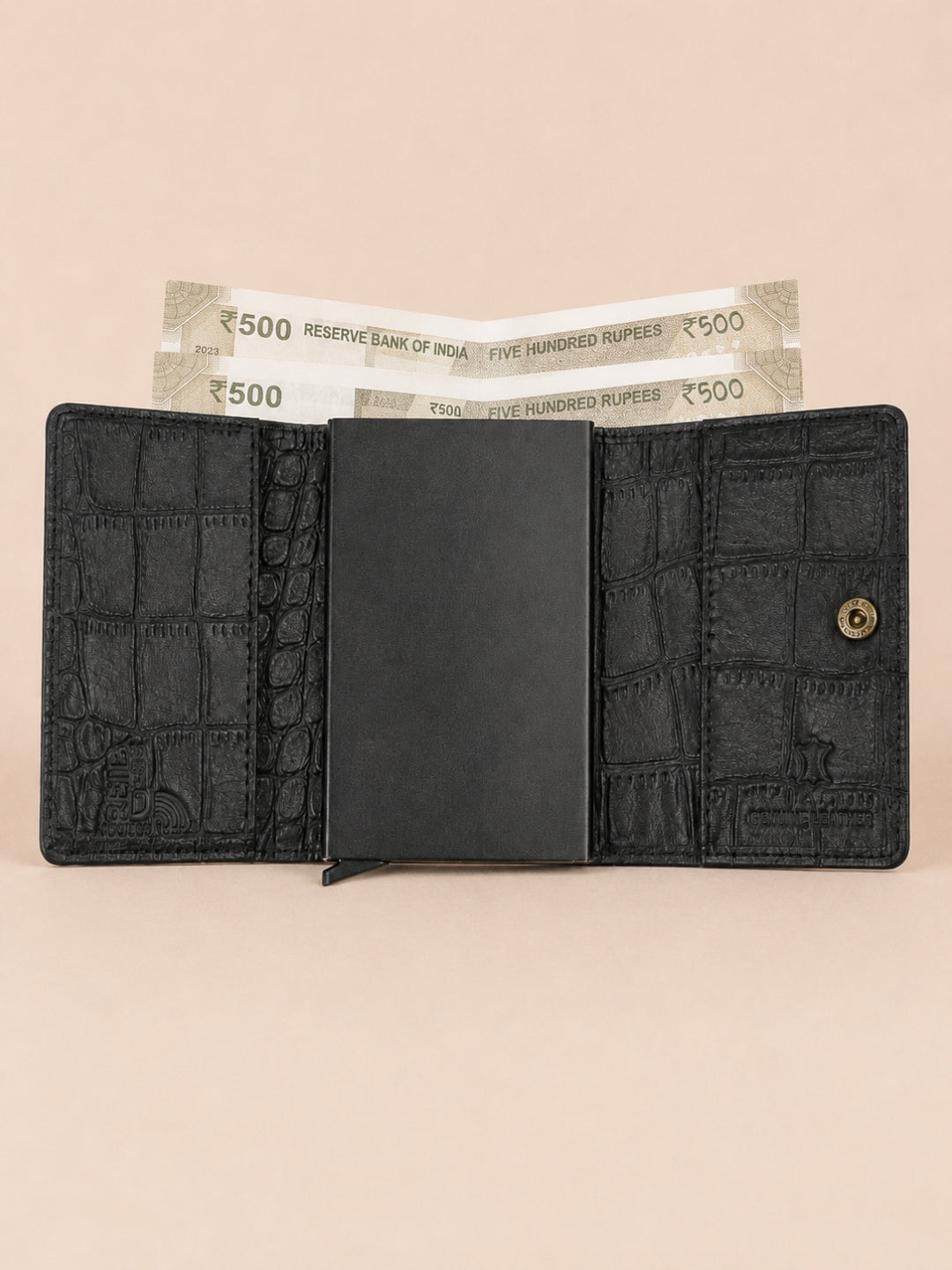 Pop-Up Three Fold Wallet black