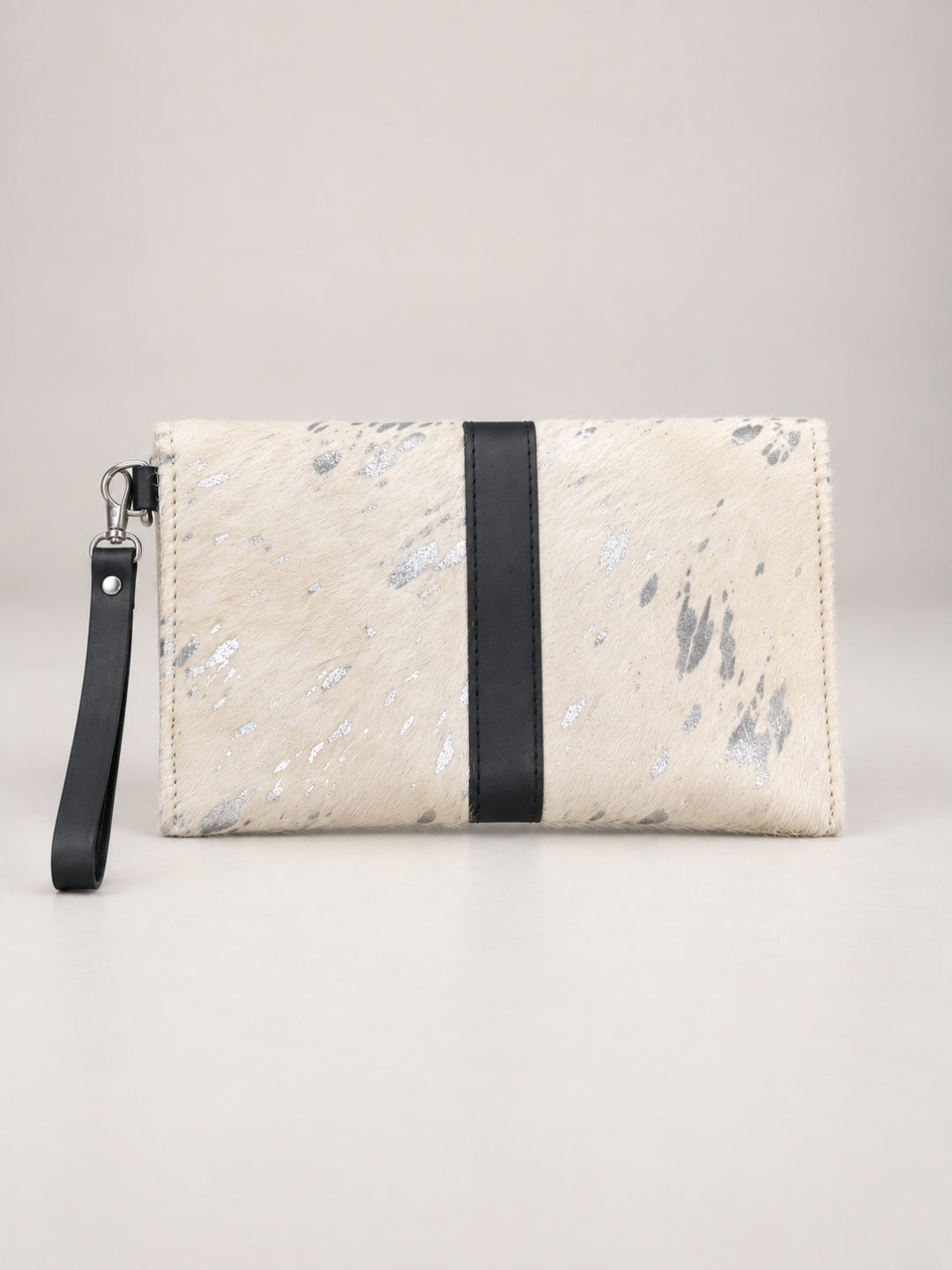 Wristlet Envelope Clutch white black line