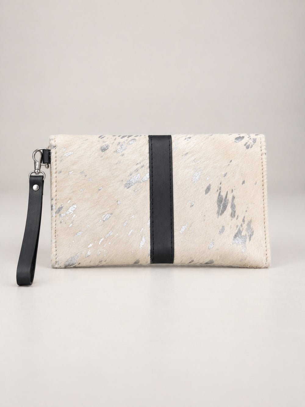 Wristlet Envelope Clutch white black line
