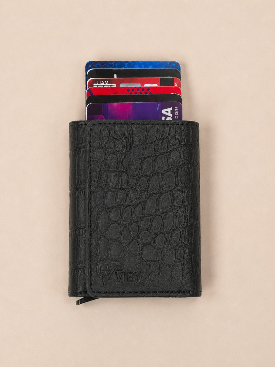 Pop-Up Three Fold Wallet black