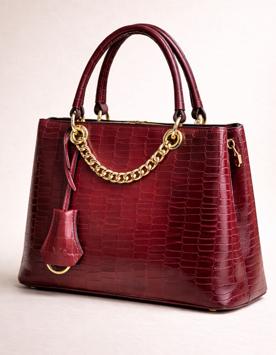 red handbag