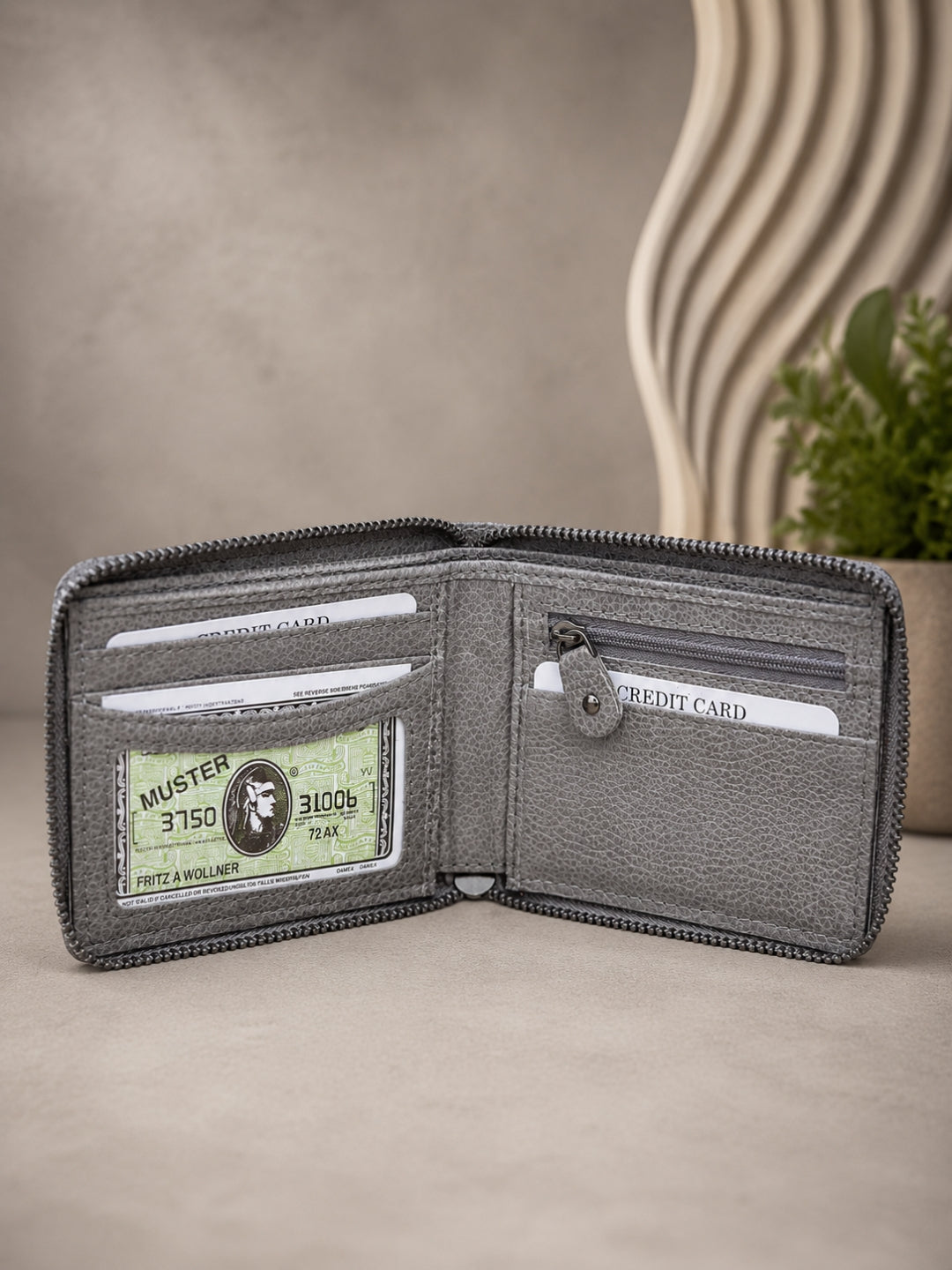 Zipper Wallet  grey