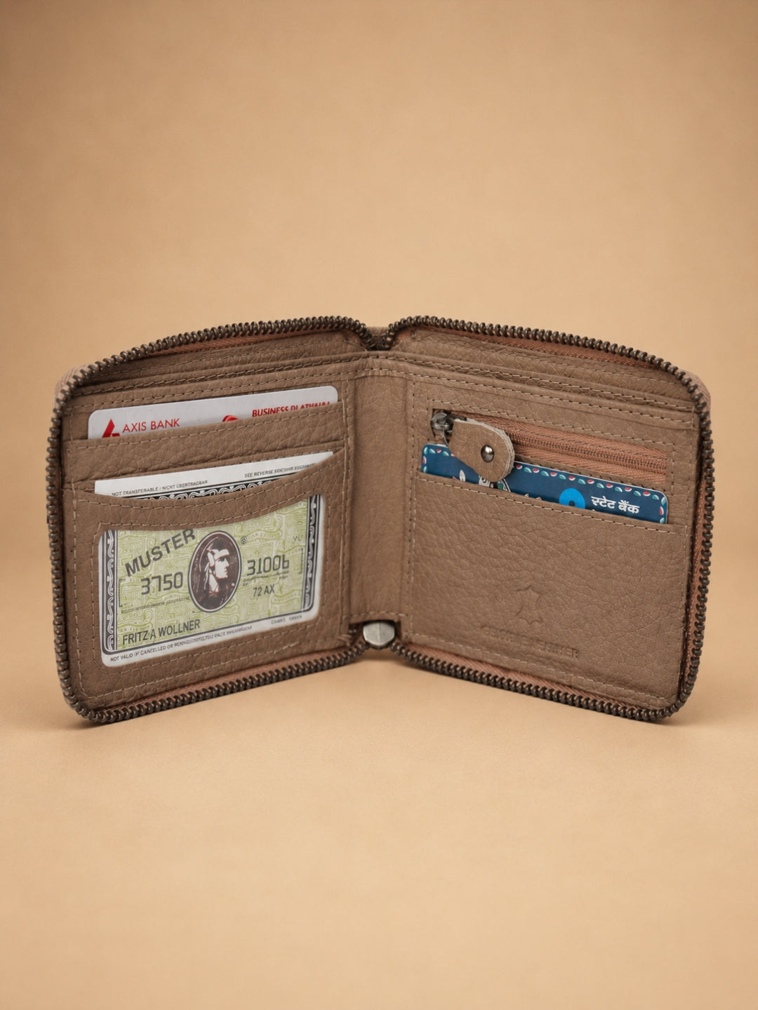 Zipper Wallet  light brown