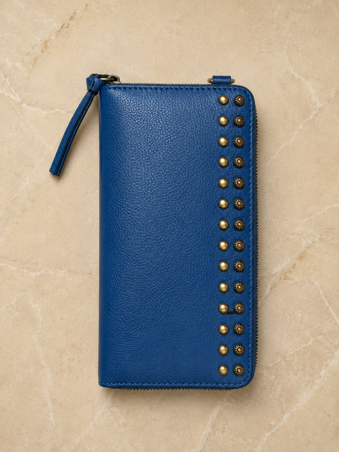 Studded Phone Wallet blue