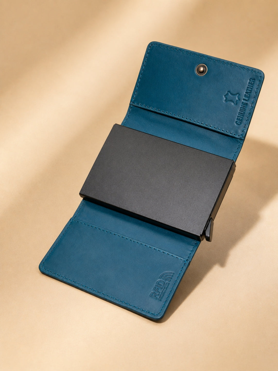 Pop-Up Three Fold Wallet blue