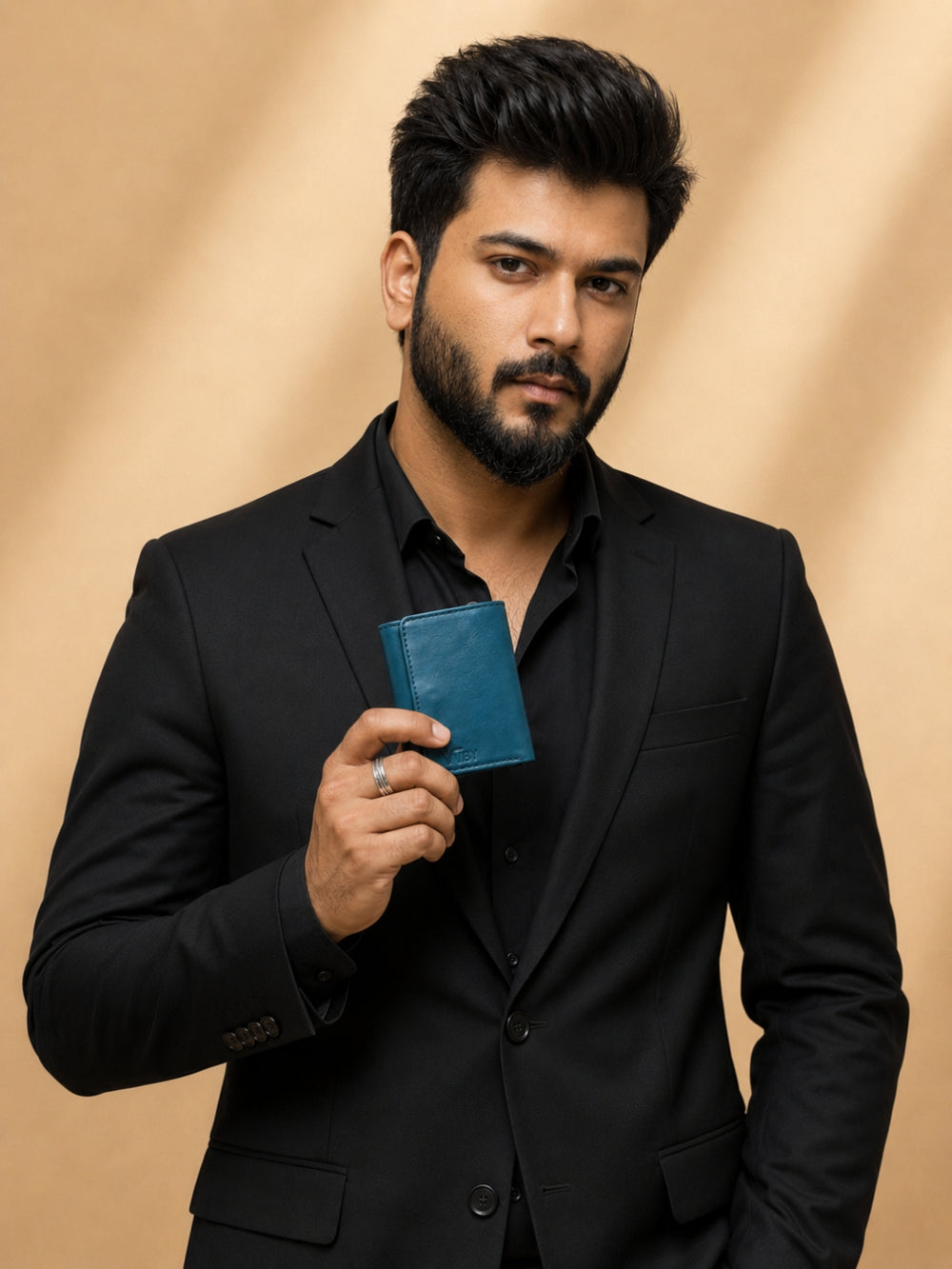 Pop-Up Three Fold Wallet blue
