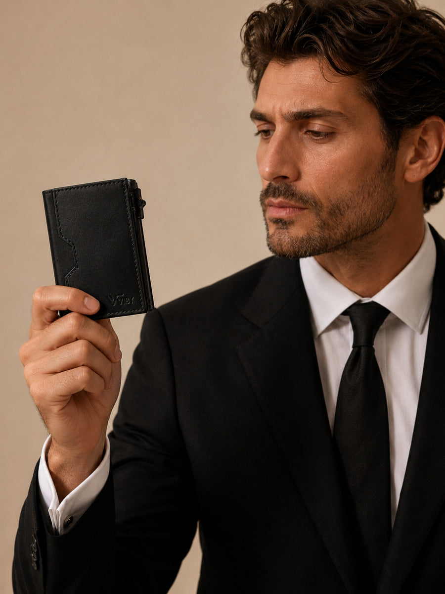 black Pop-Stack Pop-up Wallet
