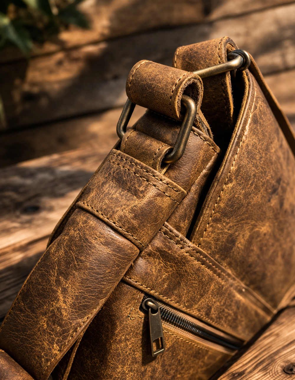 mens sling bags light brown