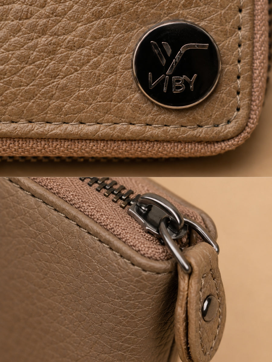 Zipper Wallet  light brown