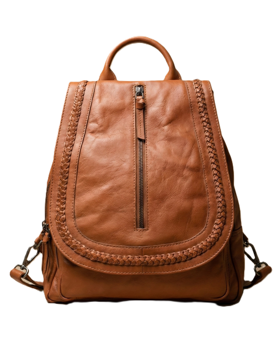 Premium Leather Backpack for Men & Women – Classic Brown
