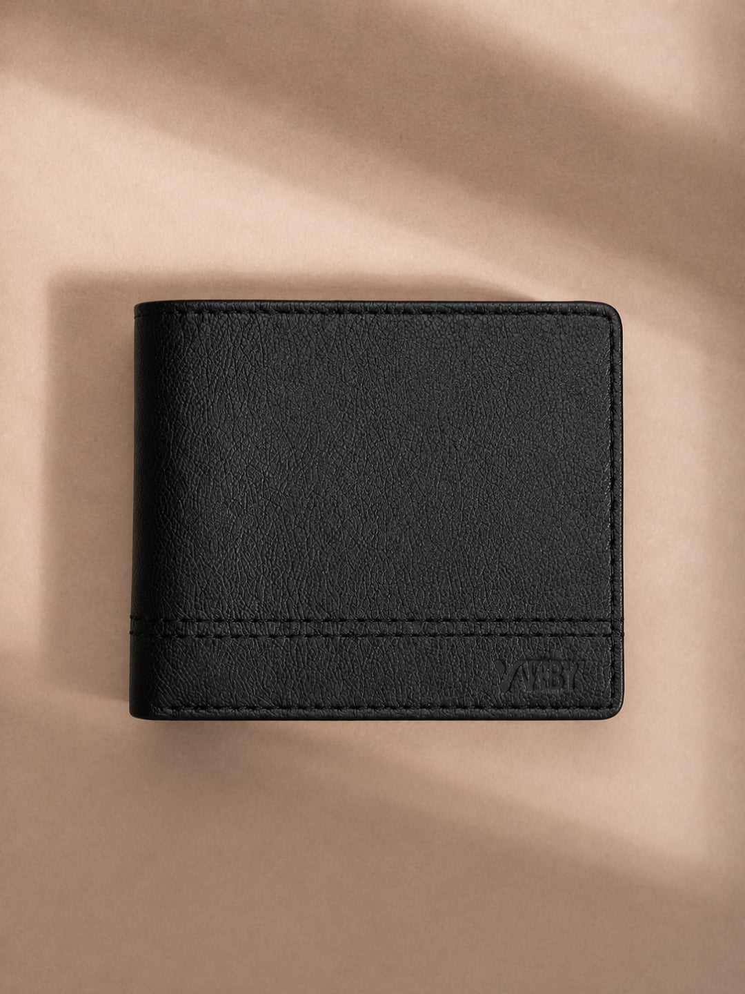 Twin Stich Goat Leather wallet black line