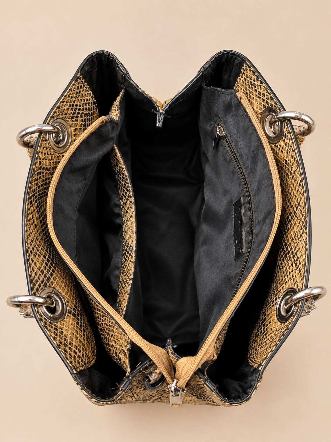 Sienna Python Texture Leather Handbag