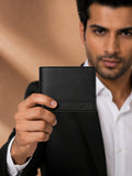 Twin Stich Goat Leather wallet black line