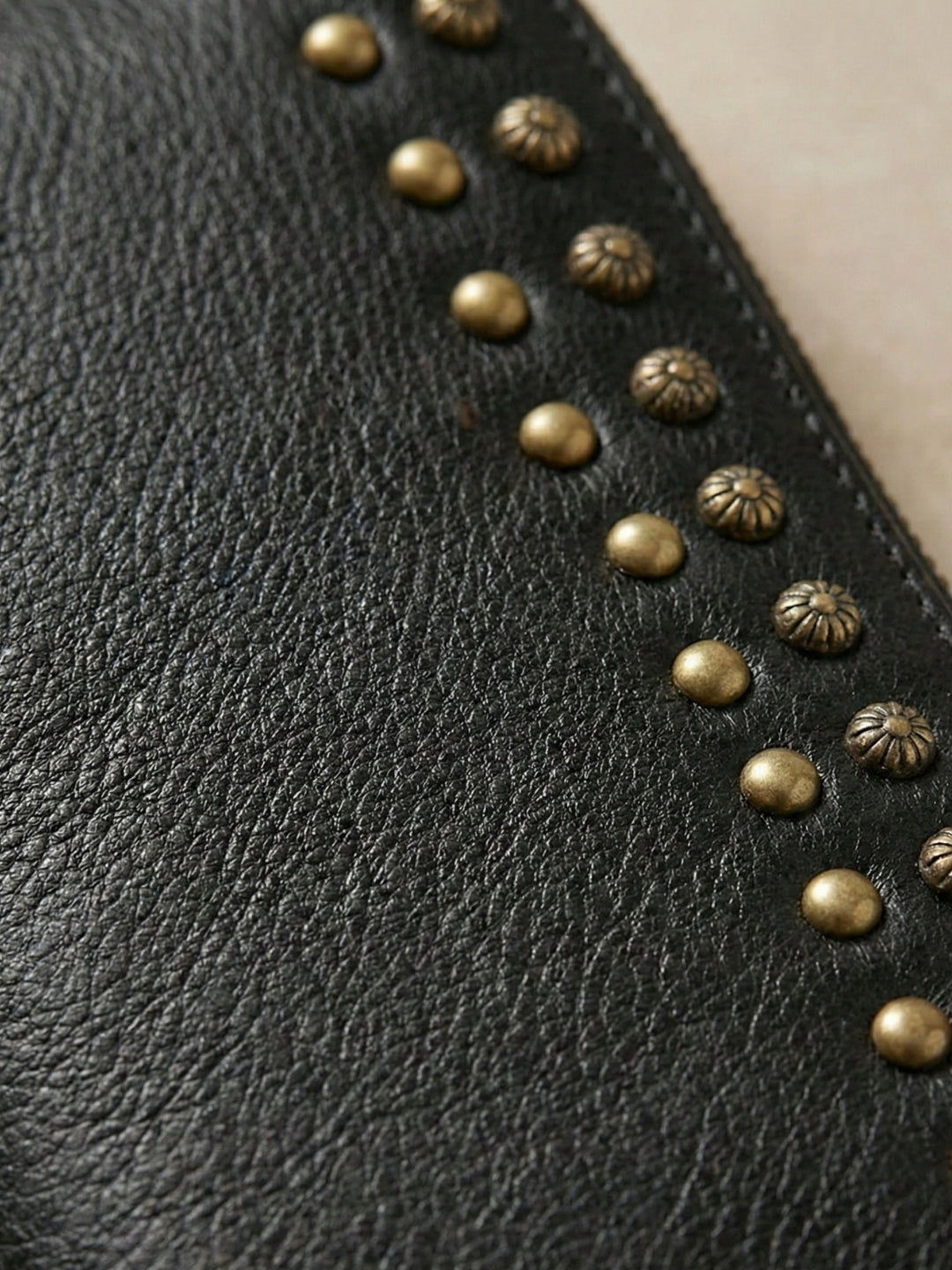 Studded Phone Wallet black
