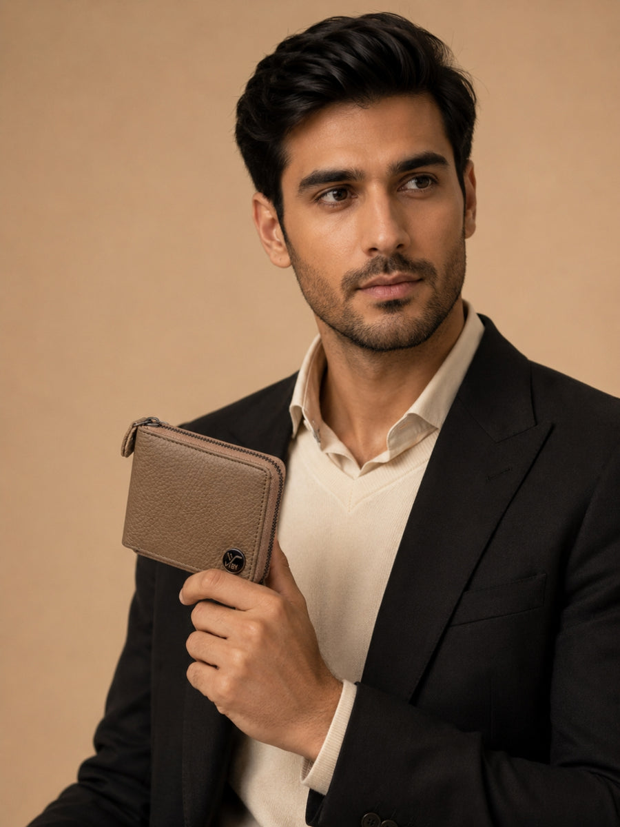 Zipper Wallet  light brown