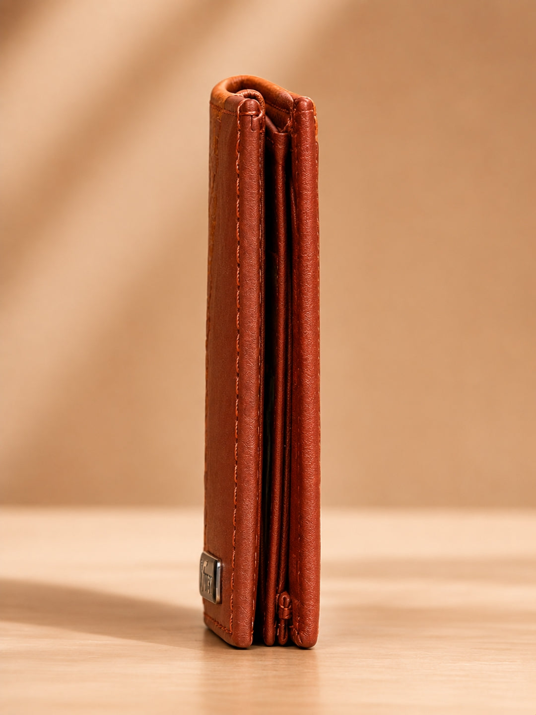 Croco Braid Stich wallet brown