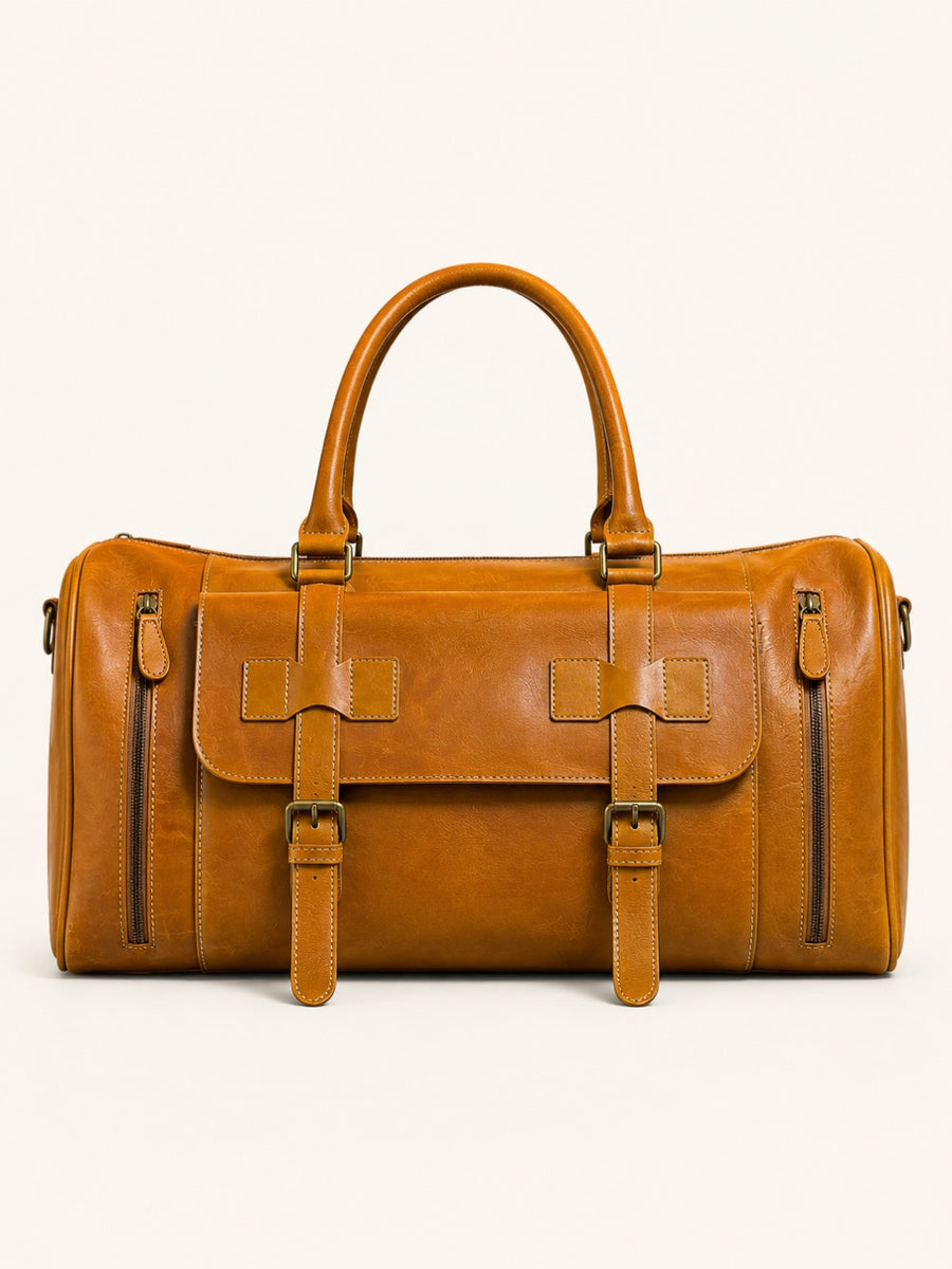 leather duffel bag