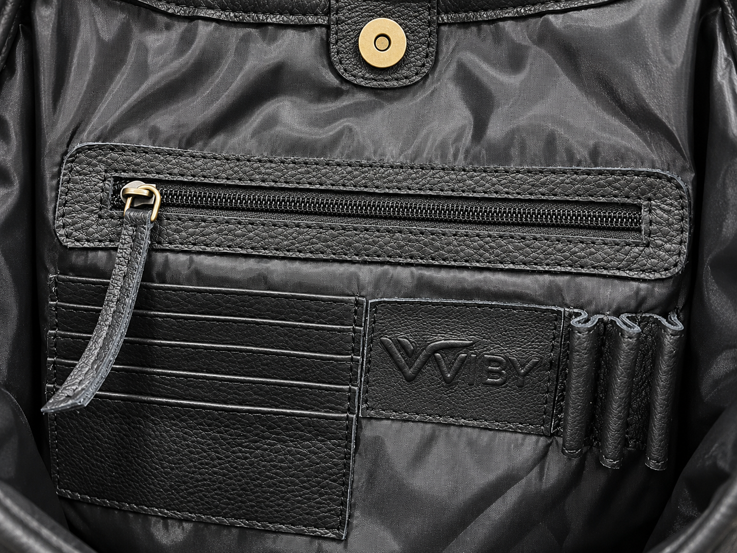 Braided Leather Tote Bag BLACK