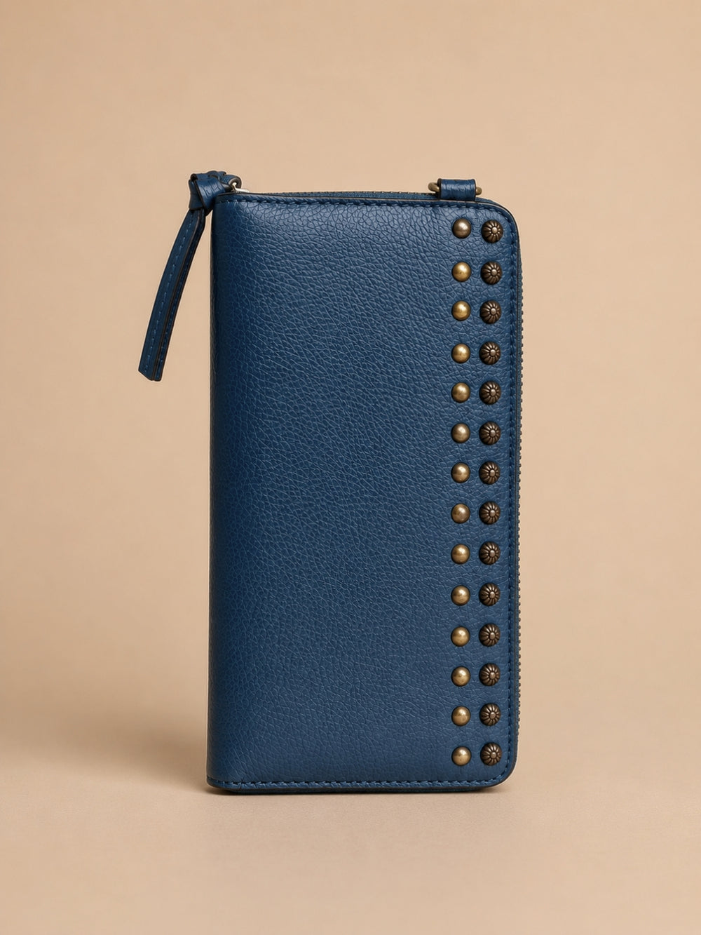 Studded Phone Wallet blue