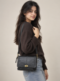 Black Braided Sling Bag