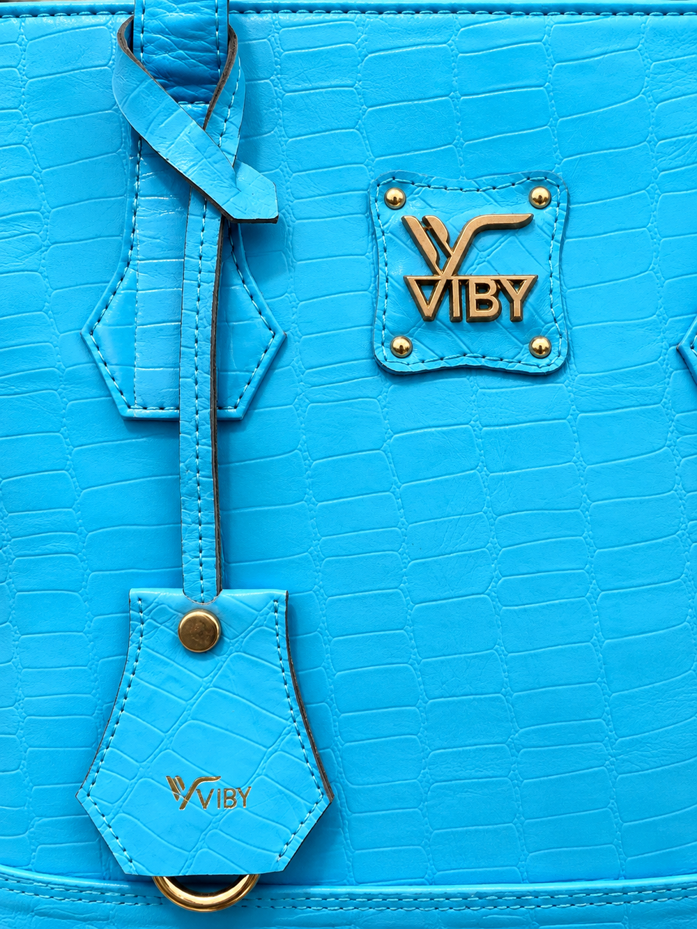 blue Croc Tote 