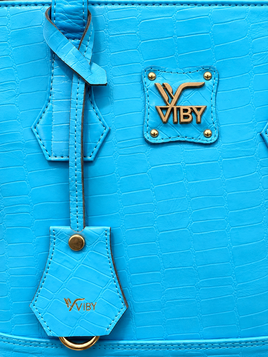 blue Croc Tote 