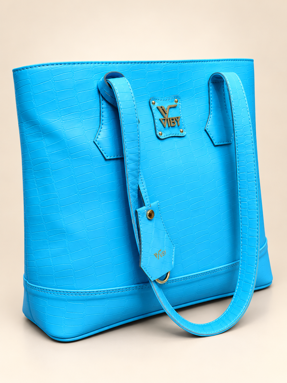 blue Croc Tote 