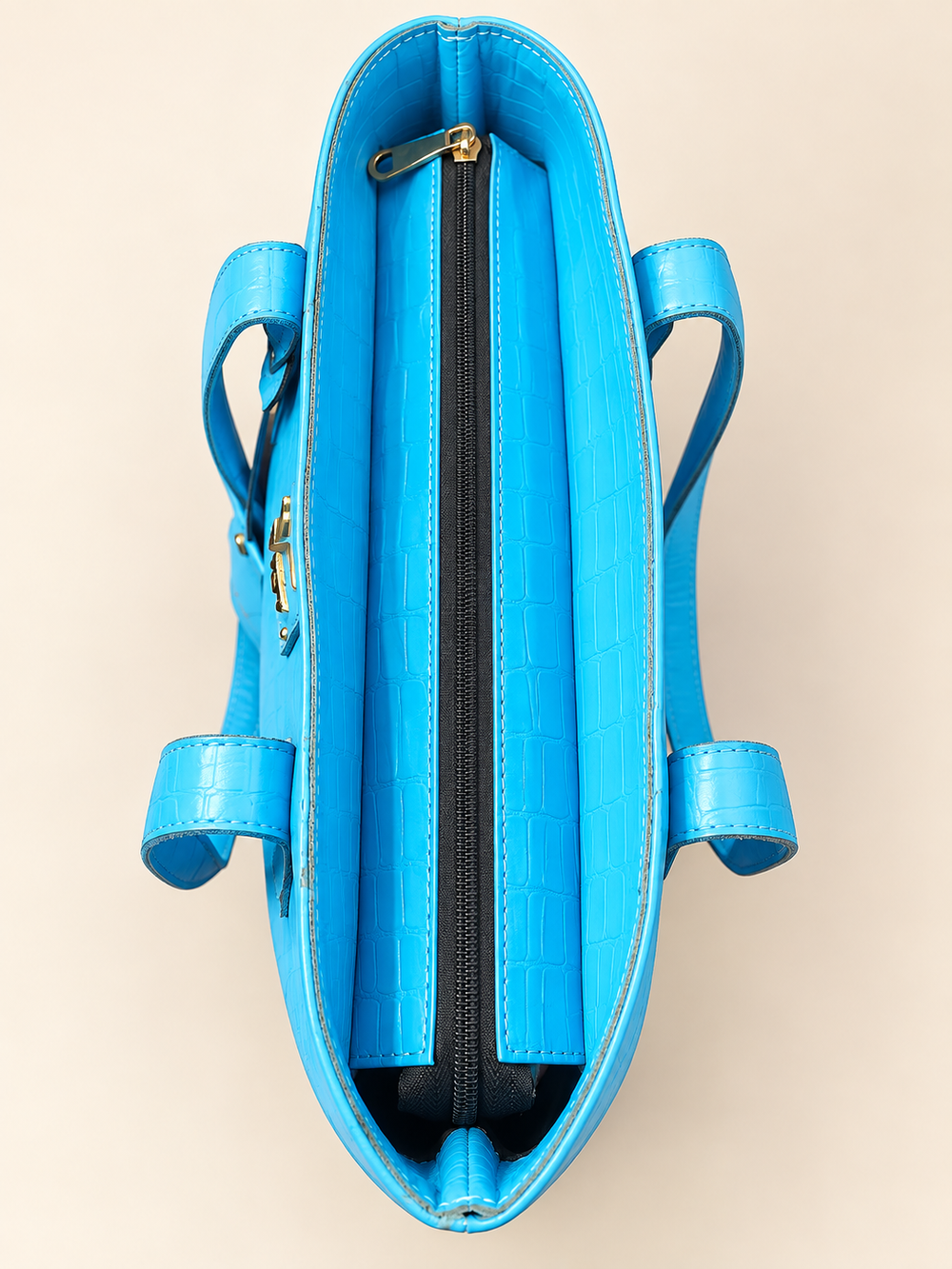 blue Croc Tote 
