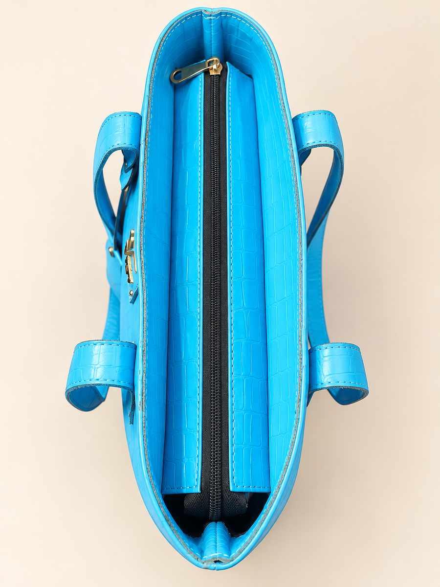 blue Croc Tote 