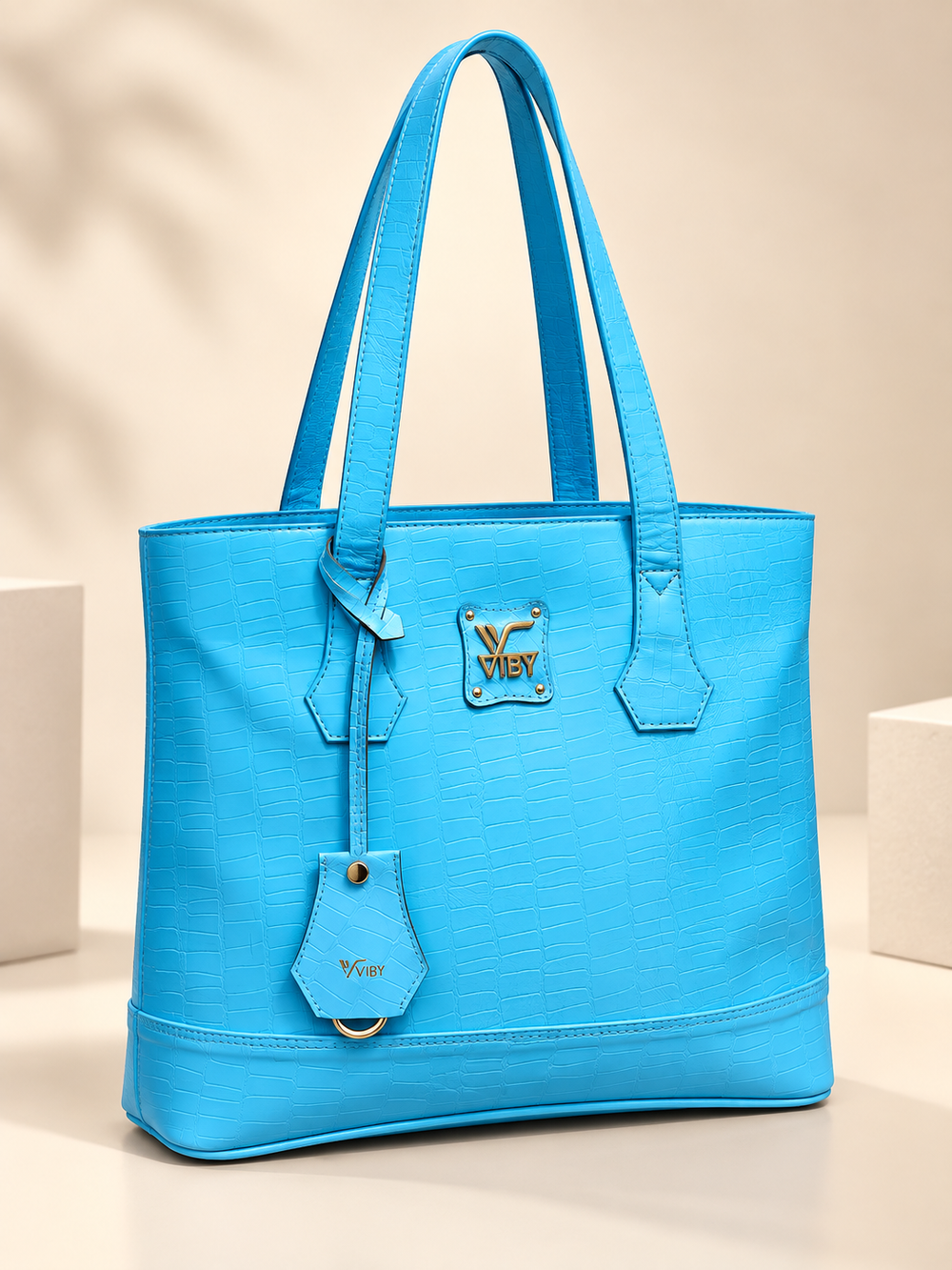 blue Croc Tote 