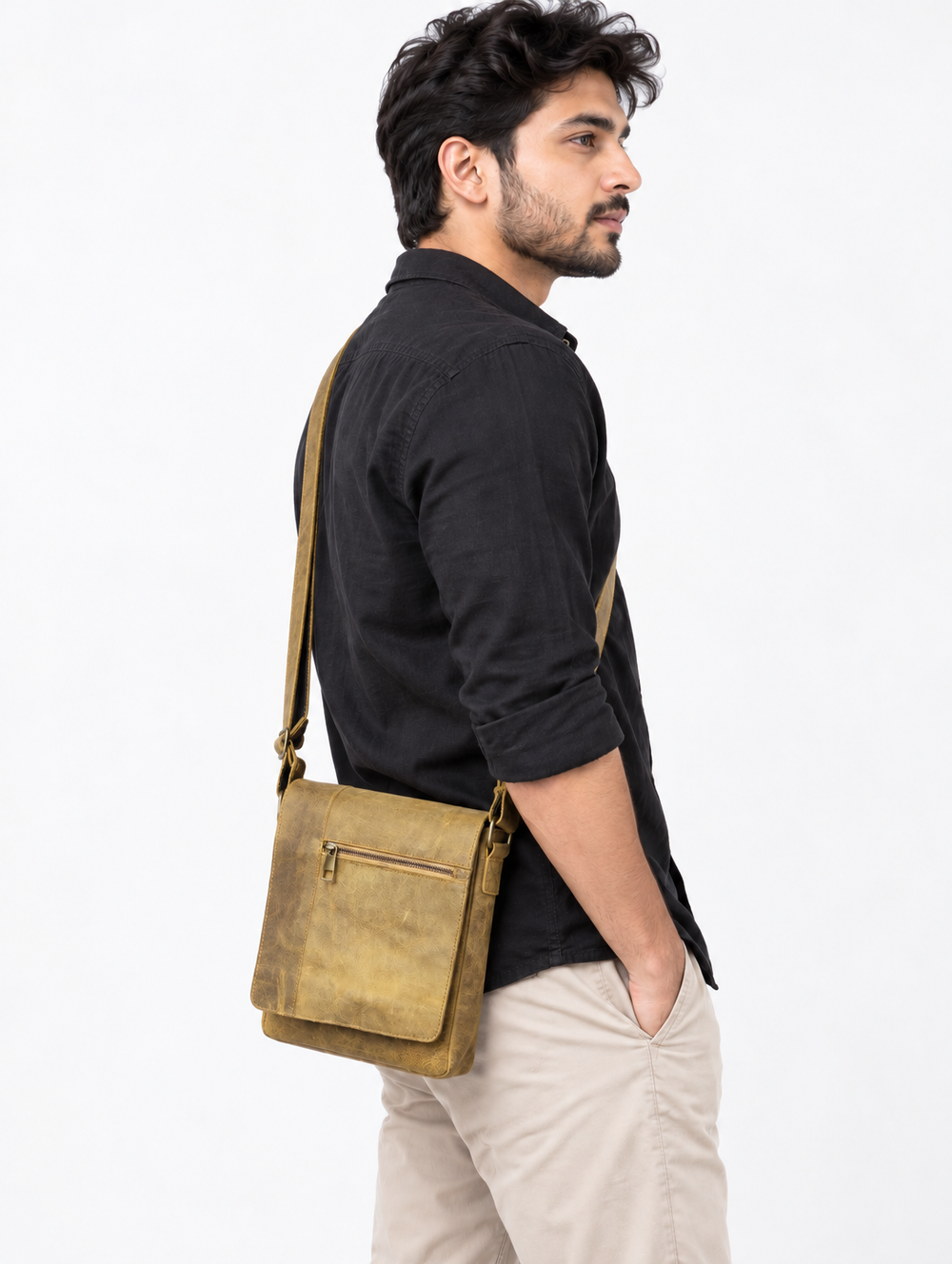  light Brown Vintage Sling Bag