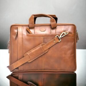 Genuine Leather Tan Laptop Bags