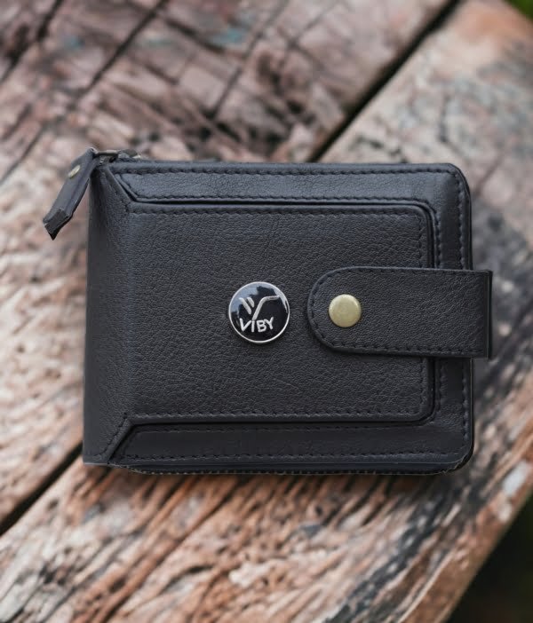 Zipper Wallet Snap ID Card Holder - Secure and Stylish