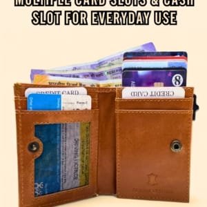 Interior of RFID Wallet Showing Card Slots